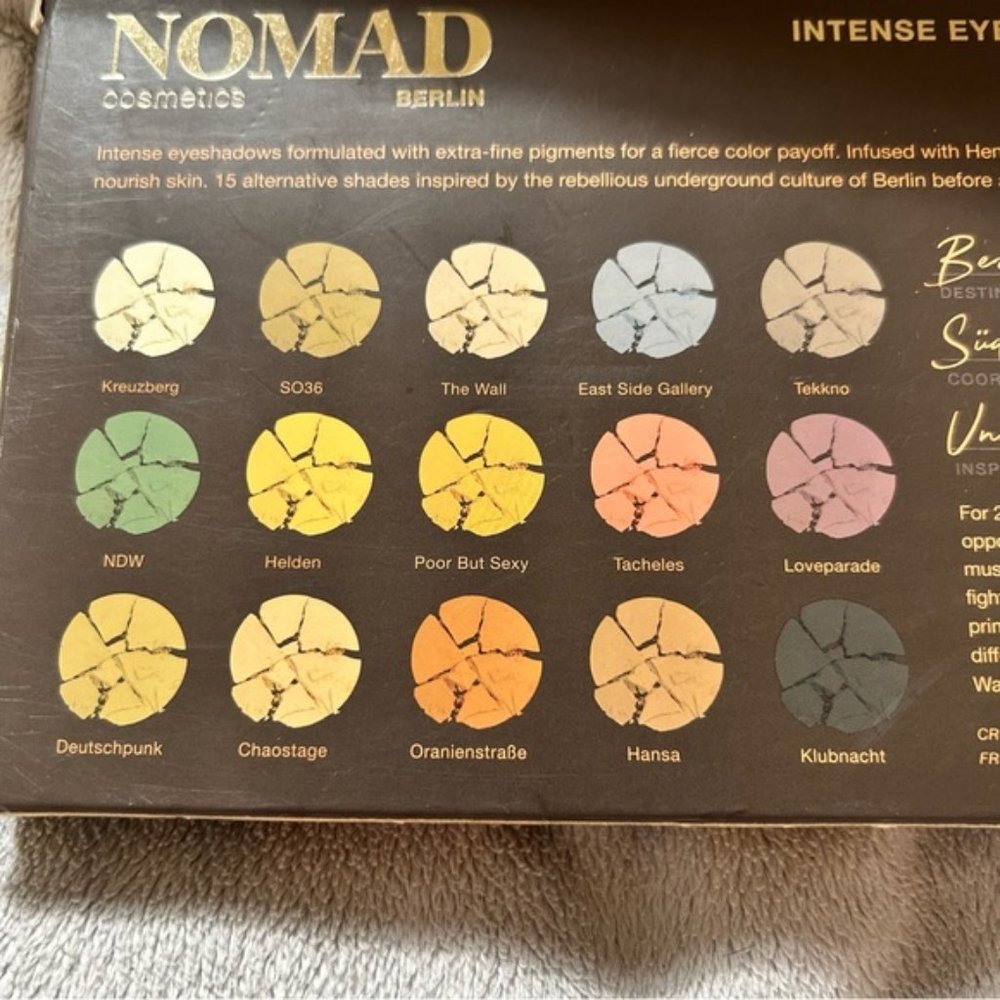 Nomad Berlin Underground Palette 15 Eye Shadow Palette- NIB - Picture 4 of 8